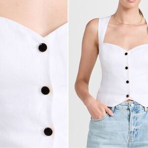 Reformation Kimberly Linen Top 12 NWT $148